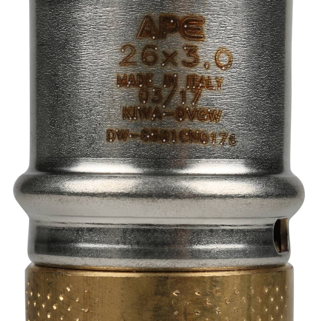 SFP-0004-002620 STOUT Муфта соединительная переходная 26х20 для металлопластиковых труб прессовой