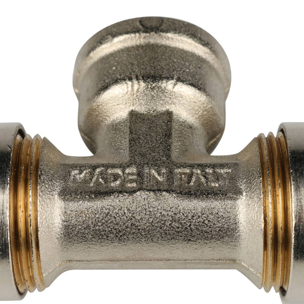 SFS-0012-001220 STOUT Тройник-переходник с внутренней резьбой 1/2"х20 для металлопластиковых труб винтовой