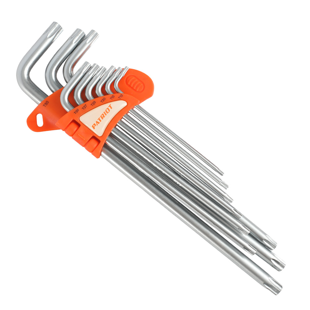 Набор ключей PATRIOT SKТ-9EL, TORX, экстра длинные,  T10-T50, CRV, 9 шт