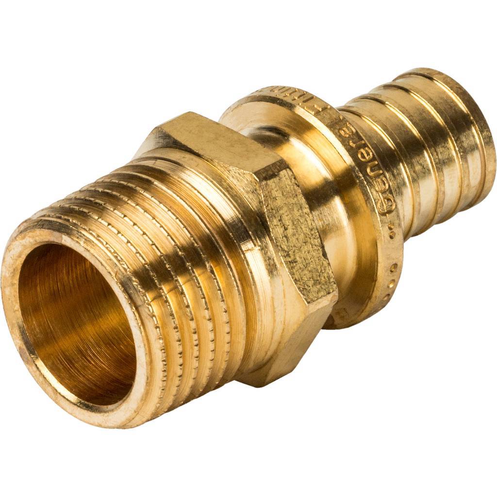 SFA-0001-001612 STOUT Переходник с наружной резьбой 16xR 1/2" для труб из сшитого полиэтилена аксиальный