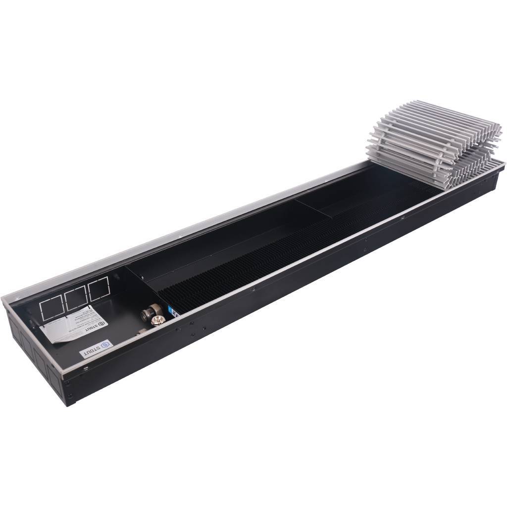 SCN-1100-0824120 STOUT Конвектор внутрипольный SCN 80.240.1200 (Решётка роликовая, анодированный алюминий)