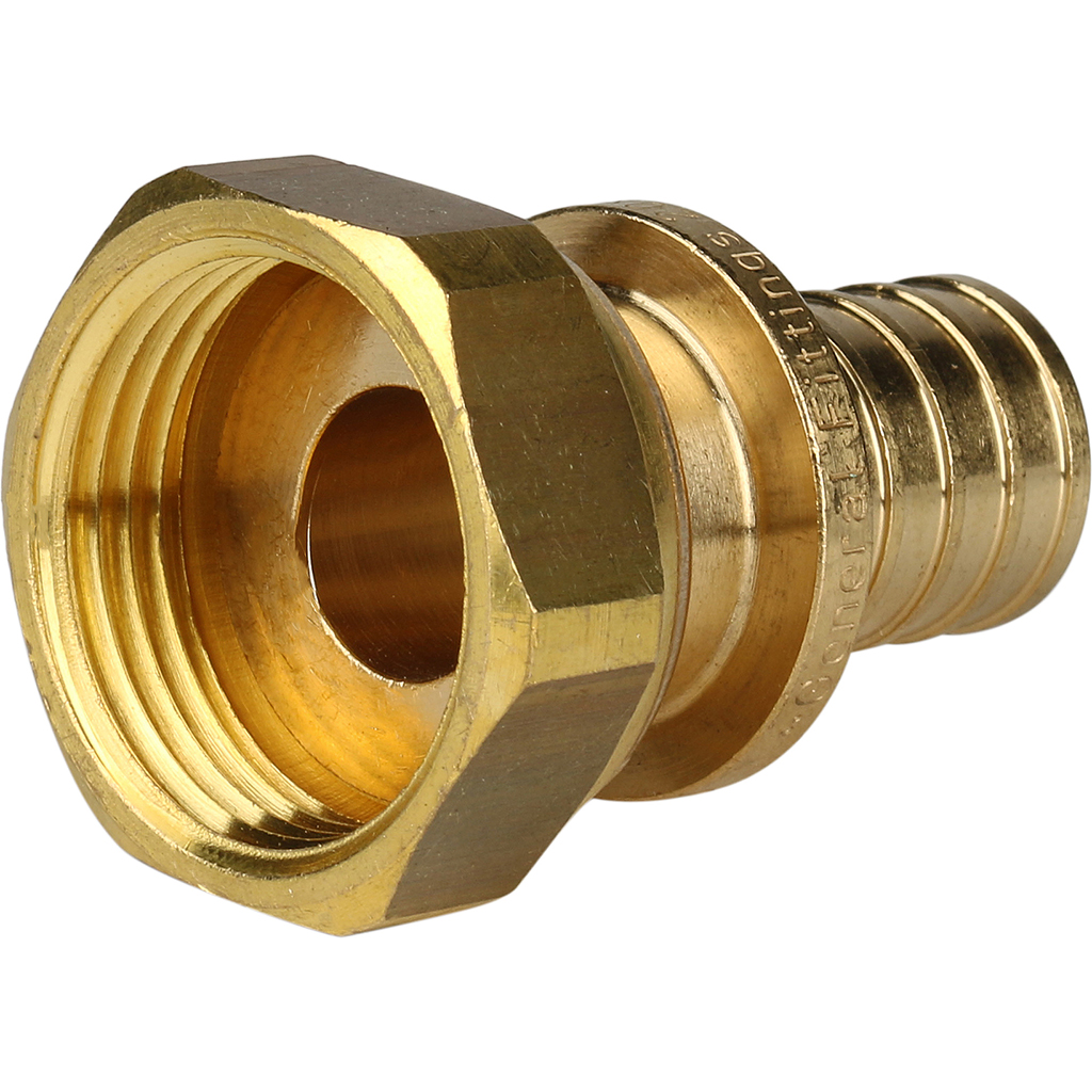 SFA-0019-002034 STOUT Переходник с накидной гайкой 20xG 3/4" для труб из сшитого полиэтилена аксиальный
