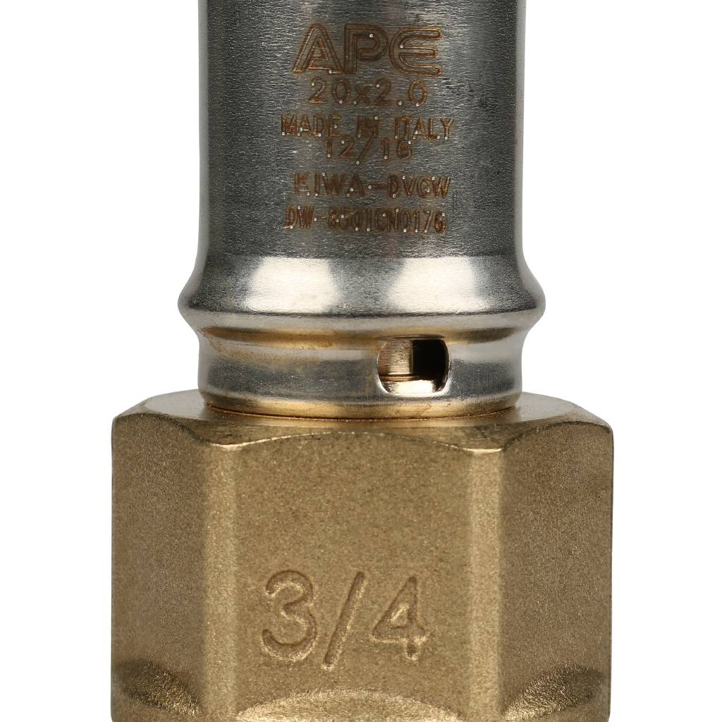 SFP-0002-003420 STOUT Переходник с внутренней резьбой 3/4"х20 для металлопластиковых труб прессовой