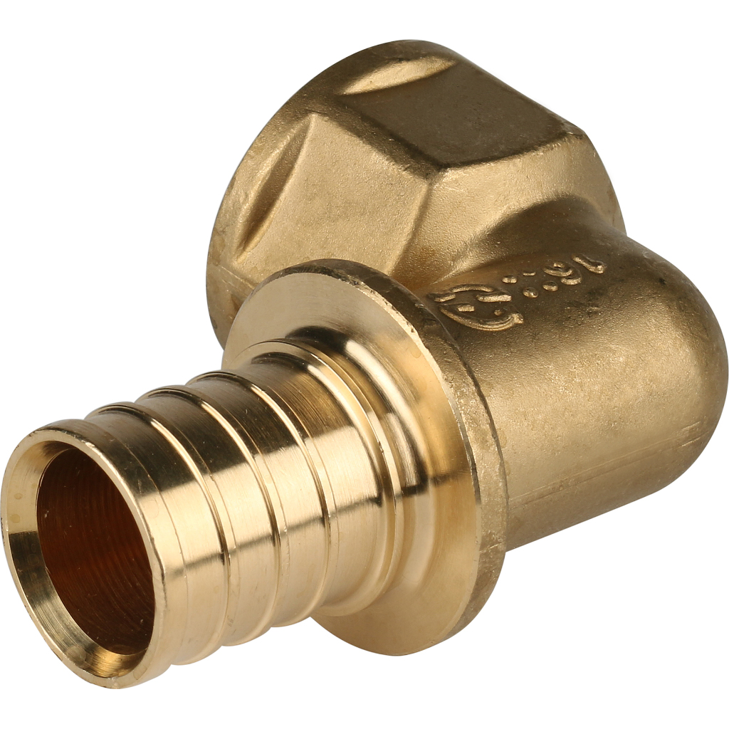 SFA-0006-003210 STOUT Угольник-переходник с внутренней резьбой 32xG 1" для труб из сшитого полиэтилена аксиальный