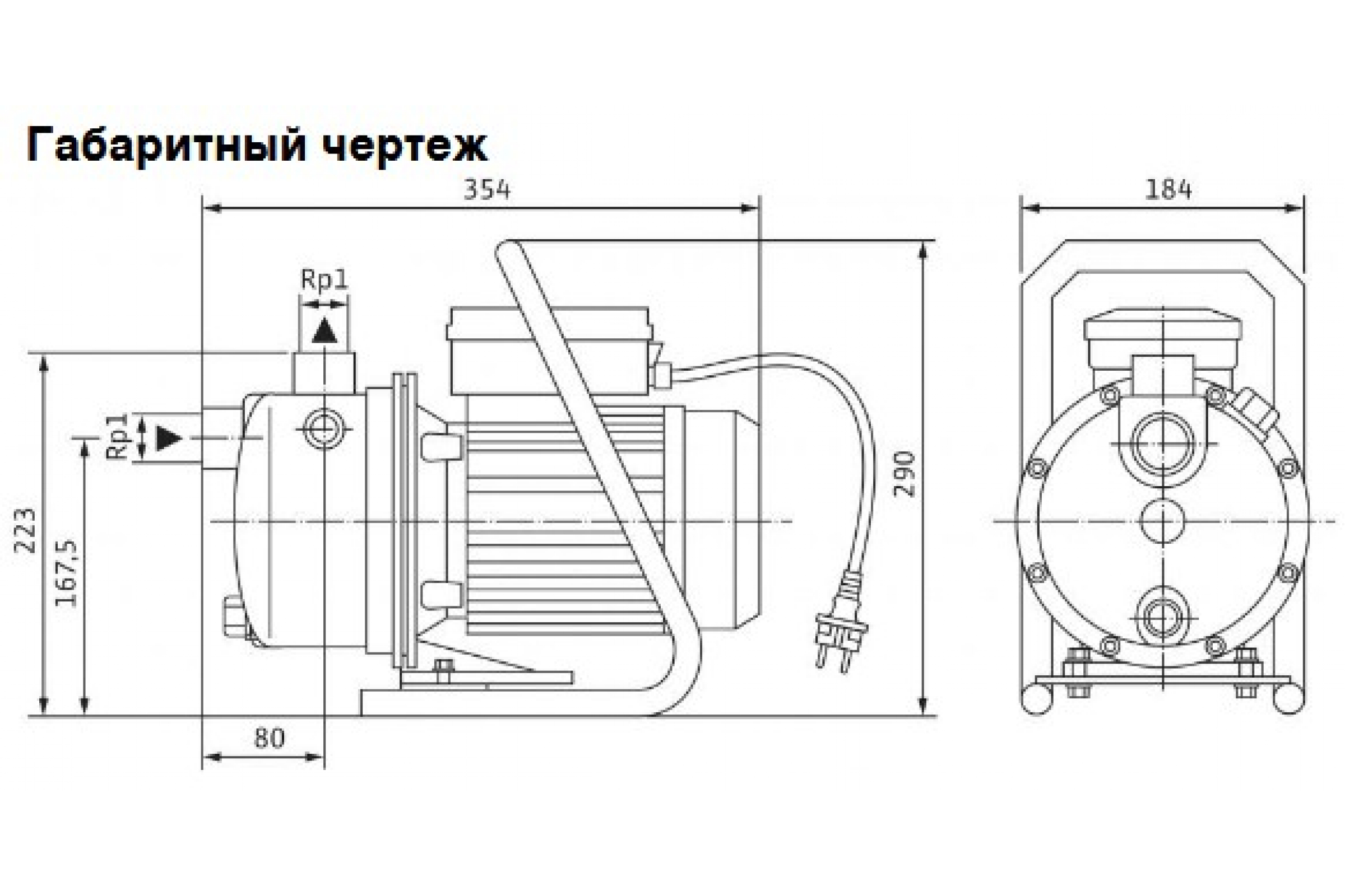 Насос самовсасывающий Wilo Jet WJ 204 (1x230 В)