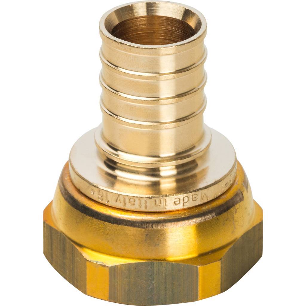 SFA-0019-002510 STOUT Переходник с накидной гайкой 25xG 1" для труб из сшитого полиэтилена аксиальный