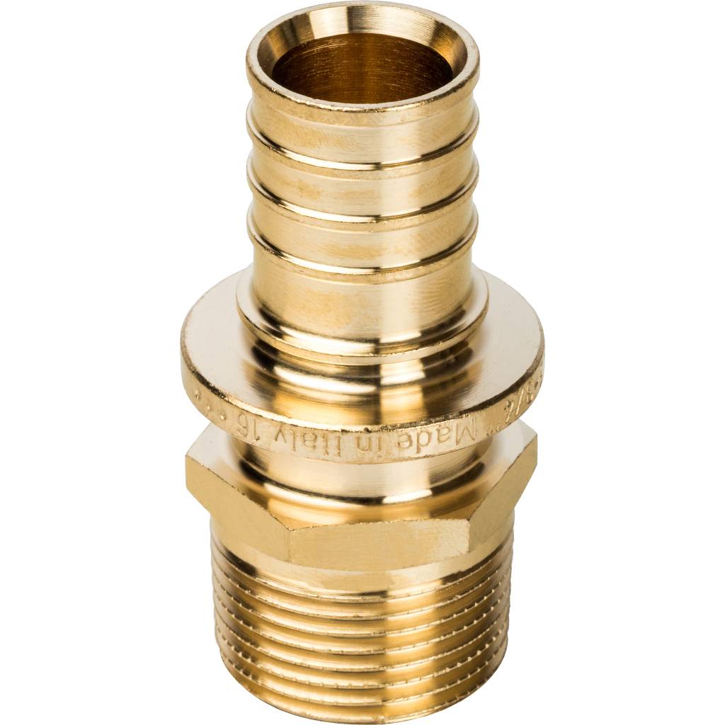 SFA-0001-002534 STOUT Переходник с наружной резьбой 25xR 3/4" для труб из сшитого полиэтилена аксиальный