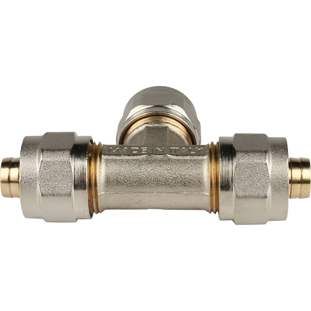 SFS-0009-000016 STOUT Тройник равнопроходный 16х16х16 для металлопластиковых труб винтовой