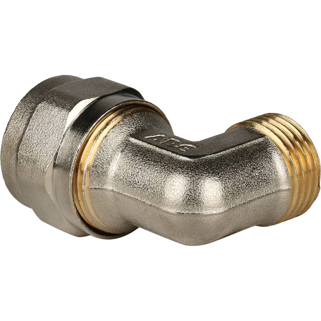 SFS-0006-001220 STOUT Угольник-переходник с наружной резьбой 1/2"х20 для металлопластиковых труб винтовой
