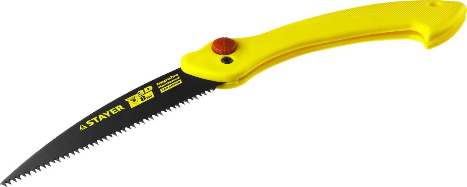 STAYER 8 TPI, 160 мм, ножовка складная походная (пила) STAYER МАХСut 15085