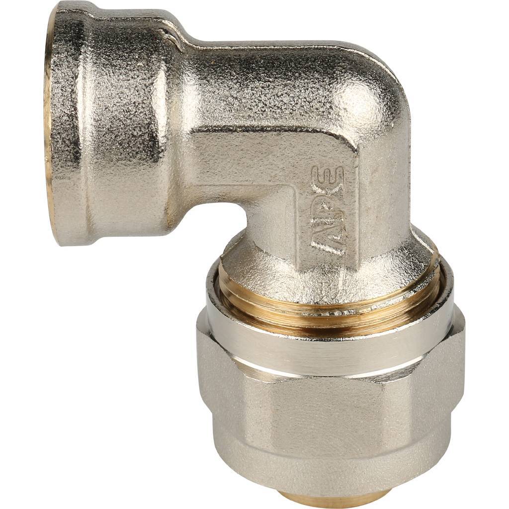 SFS-0007-001220 STOUT Угольник-переходник с внутренней резьбой 1/2"х20 для металлопластиковых труб винтовой