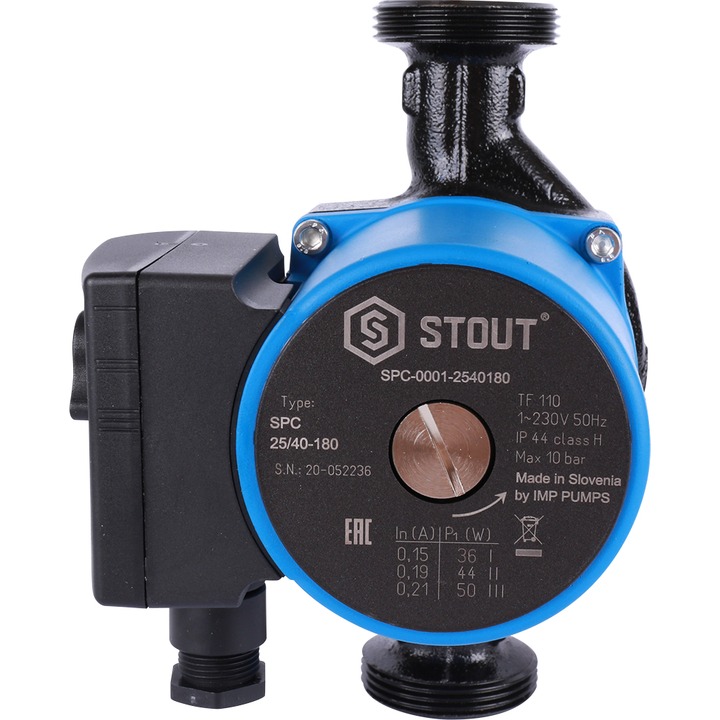 SPC-0001-2540180 STOUT Насос циркуляционный 25/40-180