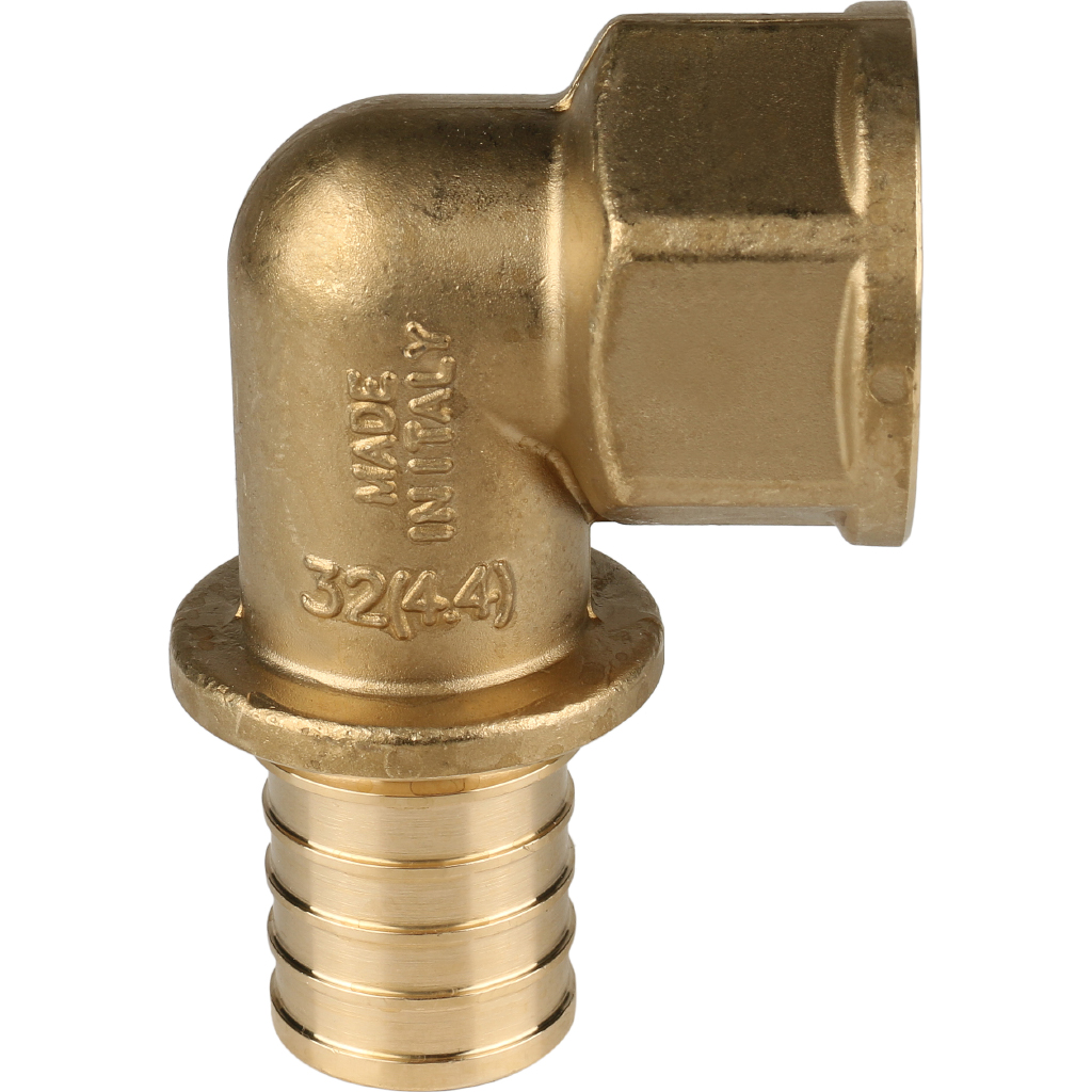 SFA-0006-003210 STOUT Угольник-переходник с внутренней резьбой 32xG 1" для труб из сшитого полиэтилена аксиальный