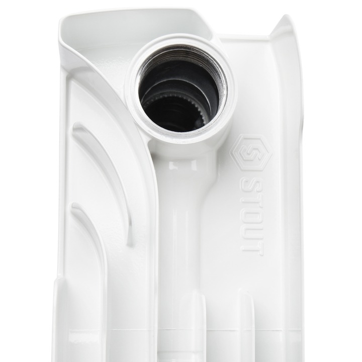 SRB-0310-035006 STOUT Space 350 6 секций радиатор биметаллический боковое подключение RAL9016