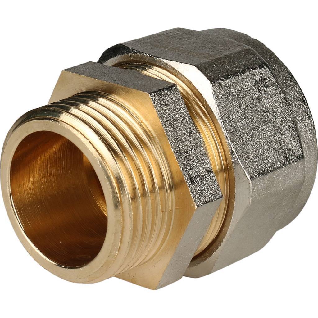 SFS-0001-000132 STOUT Переходник с наружной резьбой 1"х32 для металлопластиковых труб винтовой