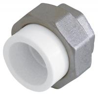 3252-tuf-321000 Kalde 32x1" Муфта разъемная с внутренней резьбой для полипропиленовых труб под сварку (цвет белый)