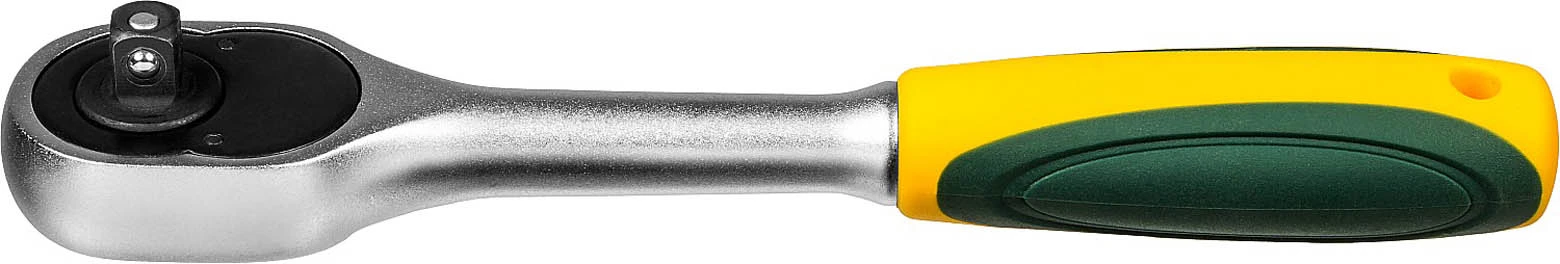 KRAFTOOL 1/4", 72 зубца, Cr-V сталь, трещотка для торцовых головок 27791-1/4_z02