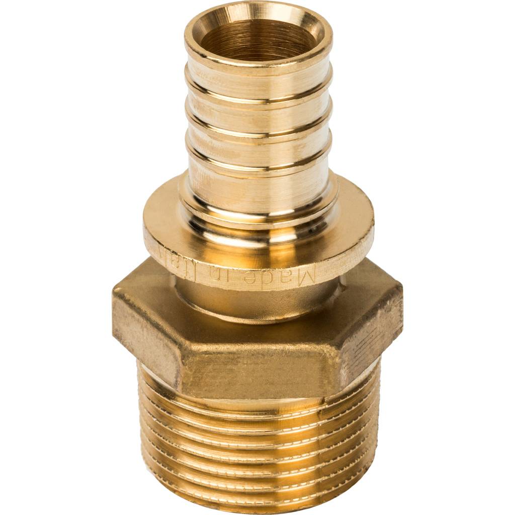 SFA-0001-002510 STOUT Переходник с наружной резьбой 25xR 1" для труб из сшитого полиэтилена аксиальный