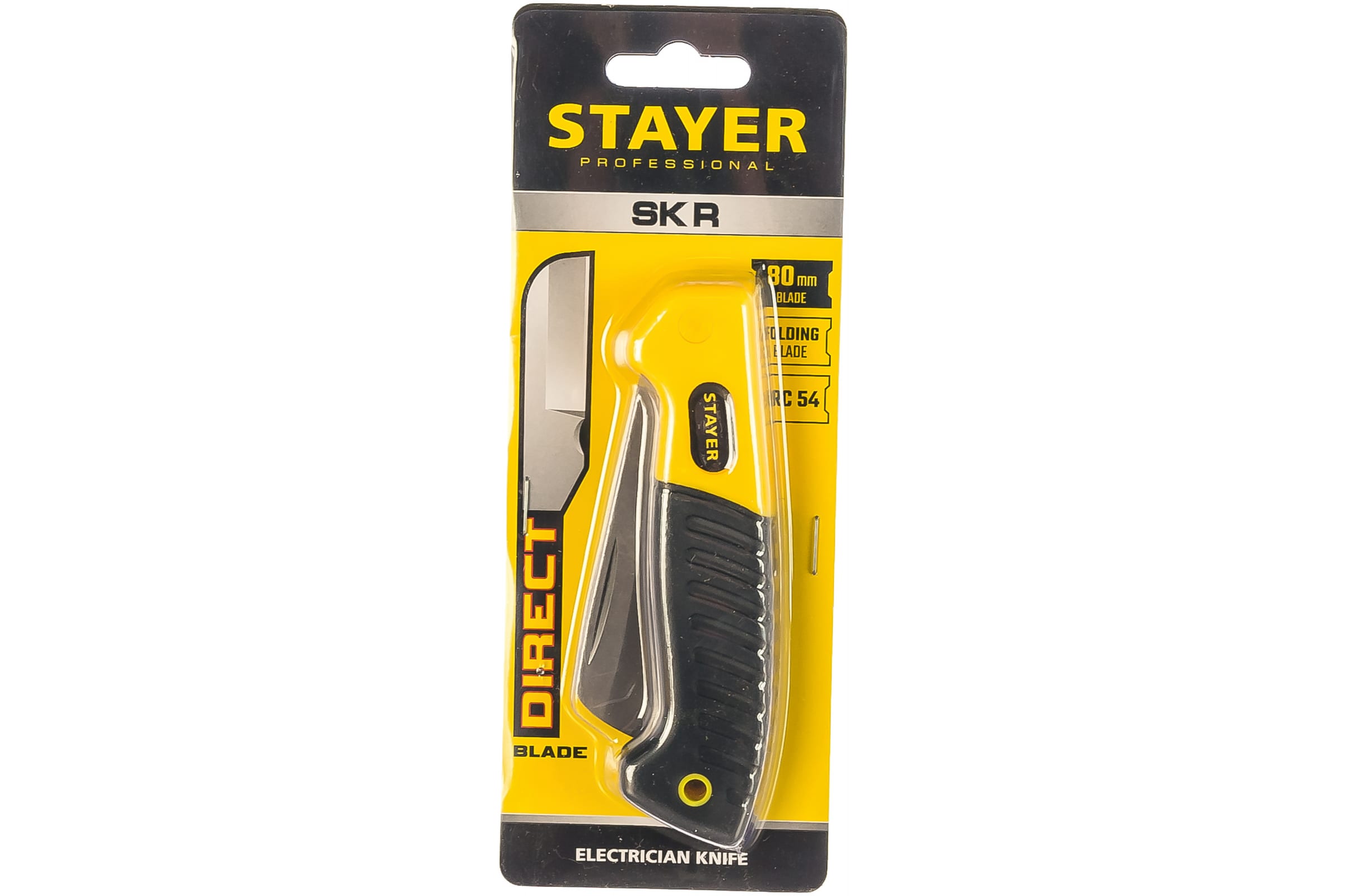STAYER складной, прямое лезвие, нож монтерский SK-R 45408 Professional