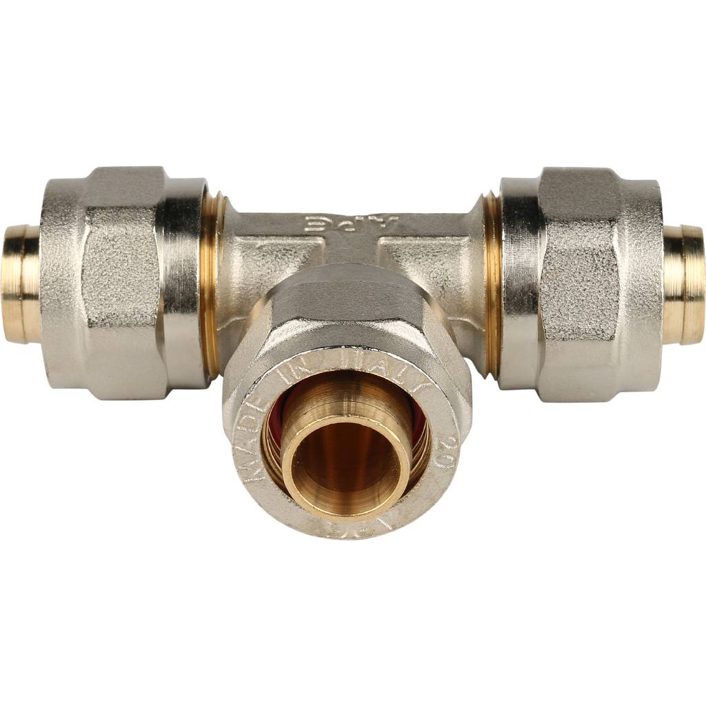 SFS-0009-000020 STOUT Тройник равнопроходный 20х20х20 для металлопластиковых труб винтовой