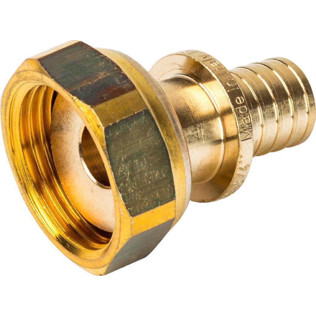 SFA-0019-001634 STOUT Переходник с накидной гайкой 16xG 3/4" для труб из сшитого полиэтилена аксиальный
