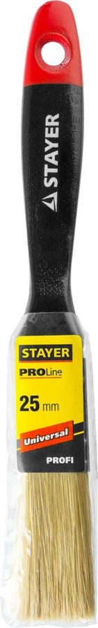STAYER 25 мм, 1", щетина натуральная светлая, кисть плоская UNIVERSAL-PROFI 0104-025