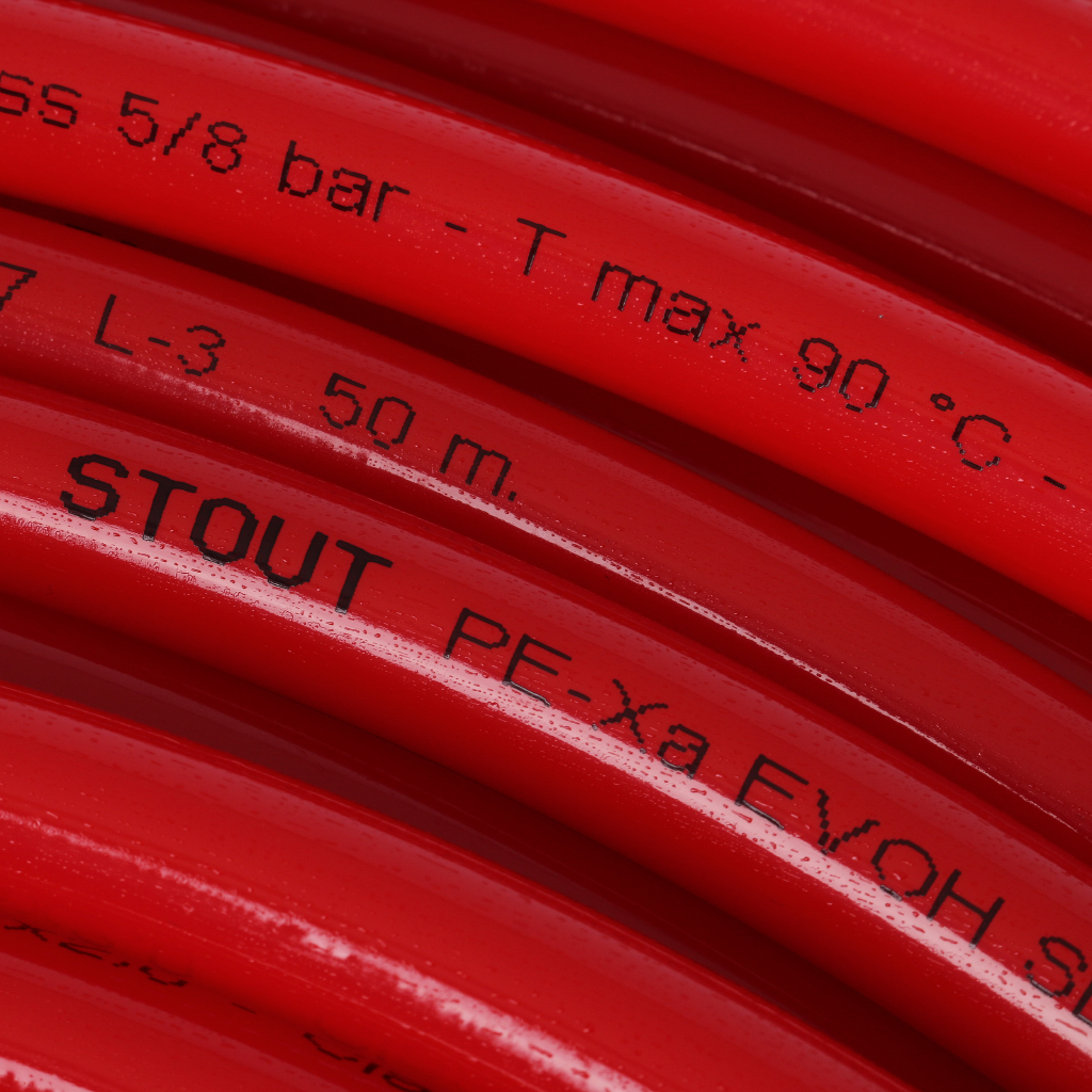 SPX-0002-101620  STOUT 16х2,0 (бухта 100 метров) PEX-a труба из сшитого полиэтилена с кислородным слоем, красная