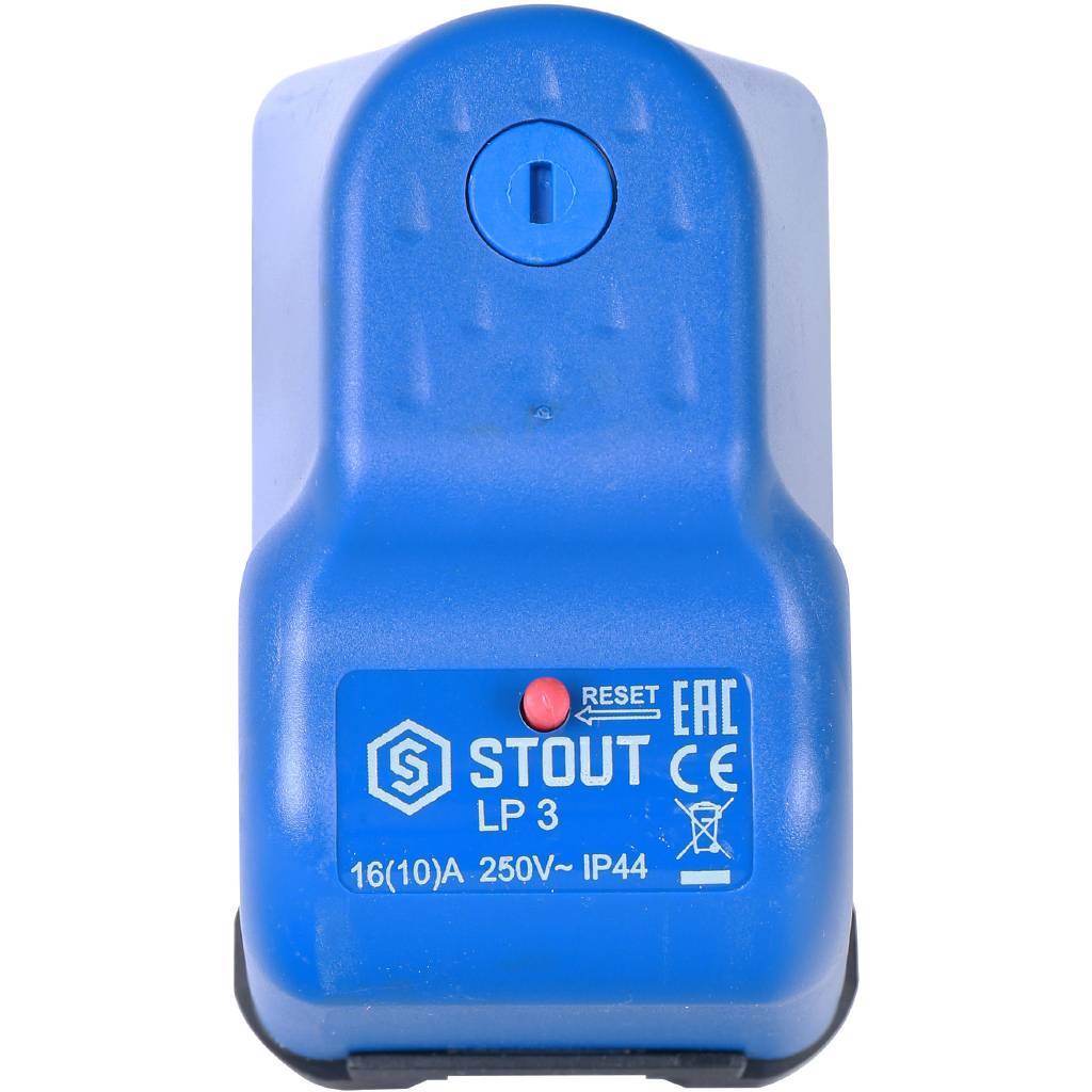 SCS-0001-000003 STOUT Реле сухого хода LP/3, 0-4 бар, 1/4"