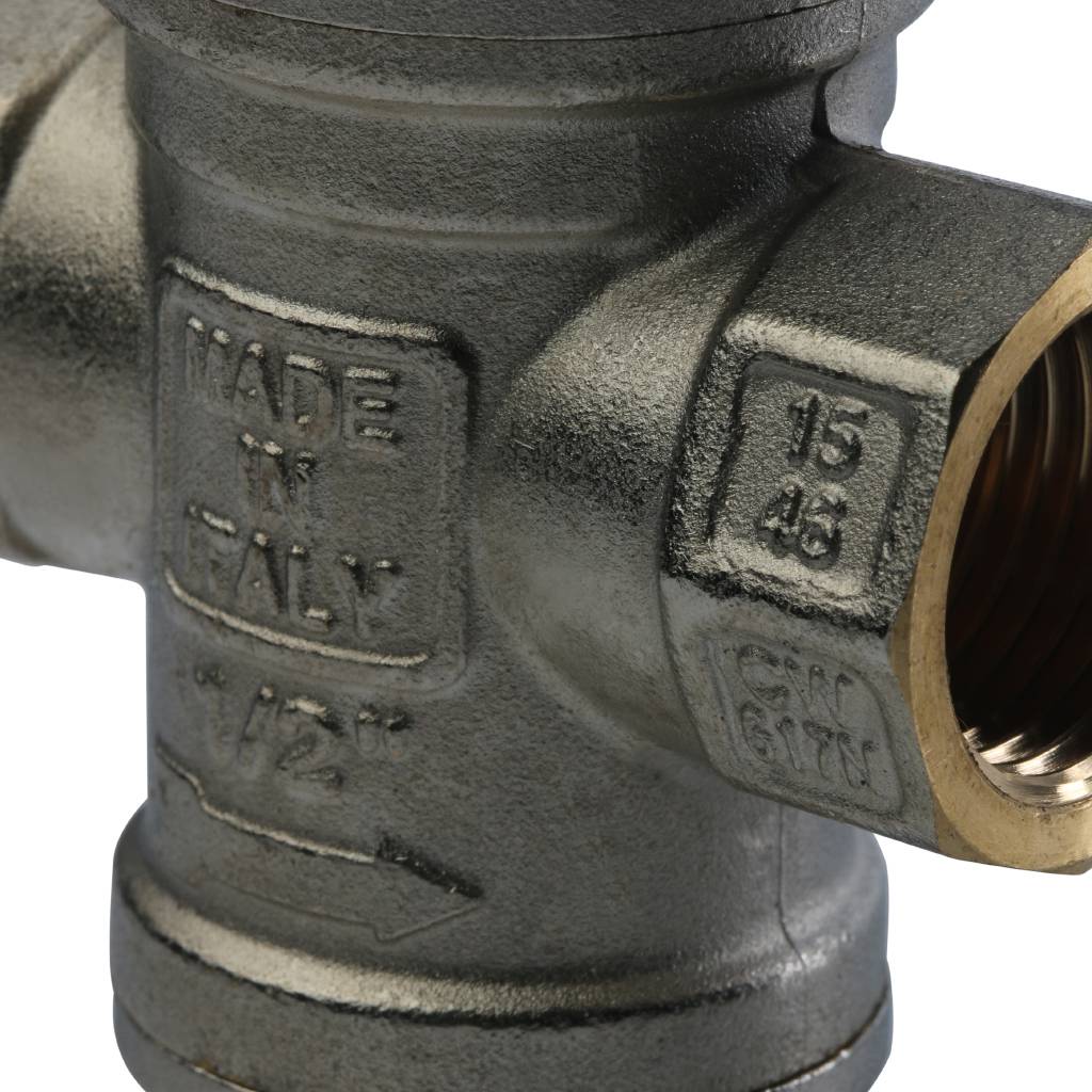 *SVS-0010-000015 STOUT 1/2 Редуктор давления с давлением на выходе 1…4 бар с подсоединением для манометра 1/4"