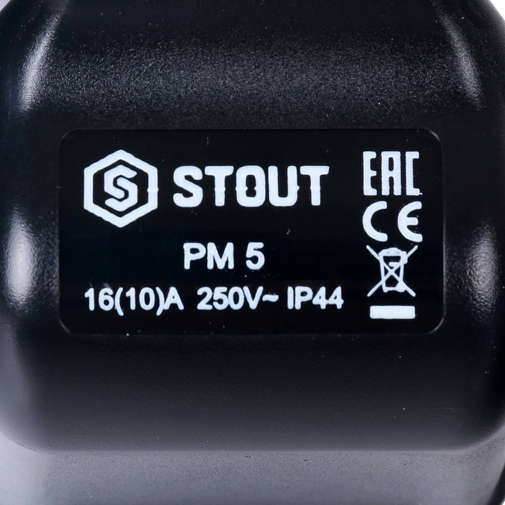 SCS-0001-000005 STOUT Реле давления для водоснабжения PM5G,  1-5 бар, 1/4", с накидной гайкой.