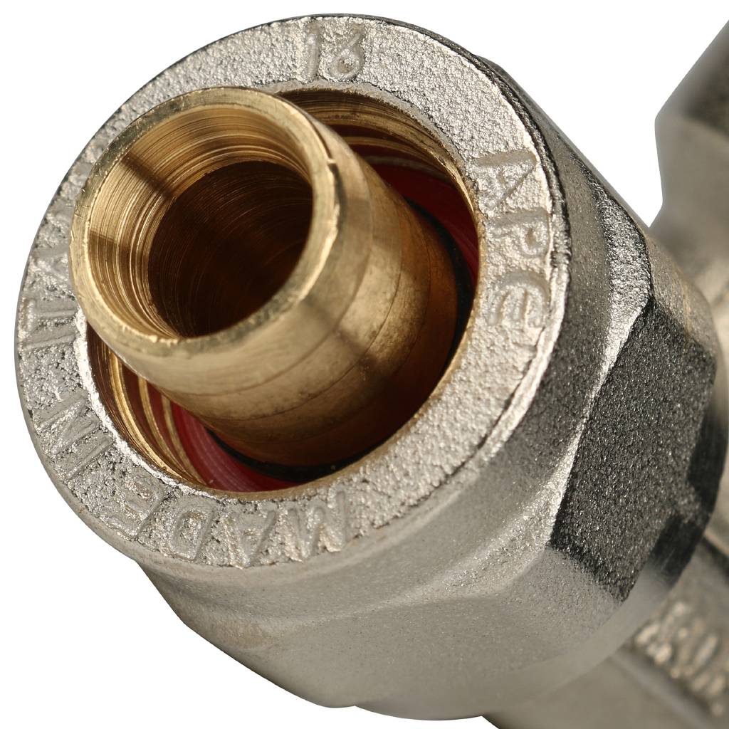 SFS-0007-001216 STOUT Угольник-переходник с внутренней резьбой 1/2"х16 для металлопластиковых труб винтовой
