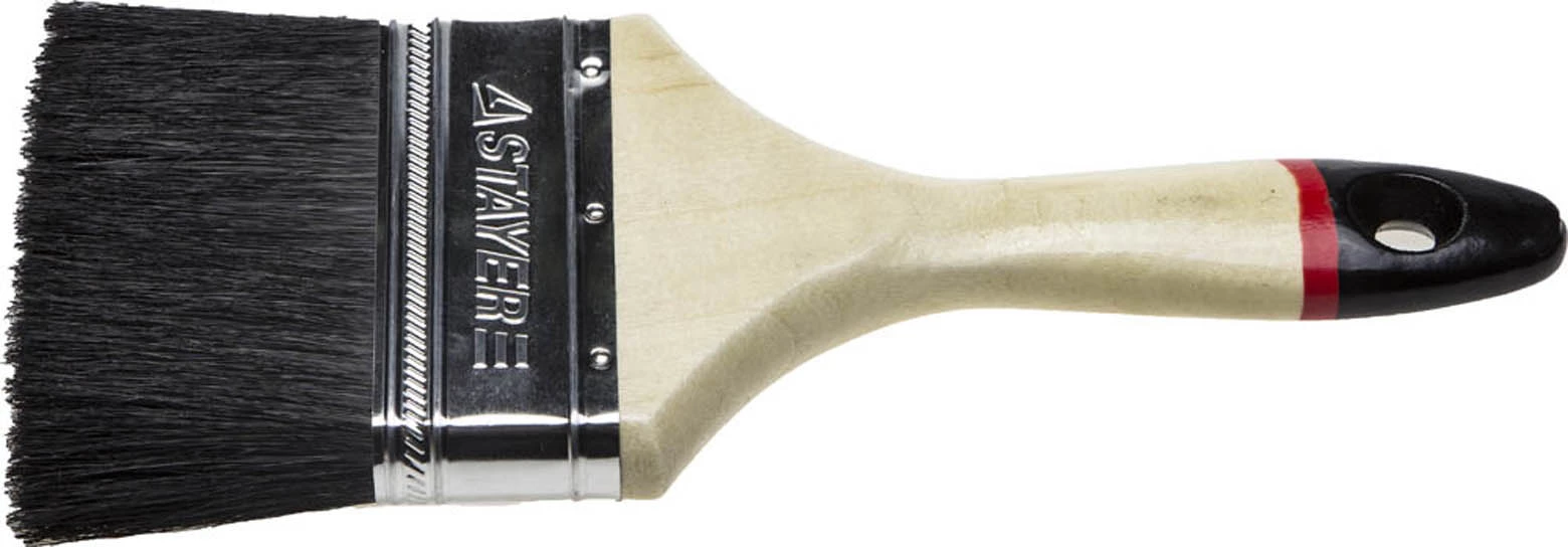 STAYER 100 мм, 4", щетина натуральная чёрная, кисть плоская UNIVERSAL-EURO 01022-100