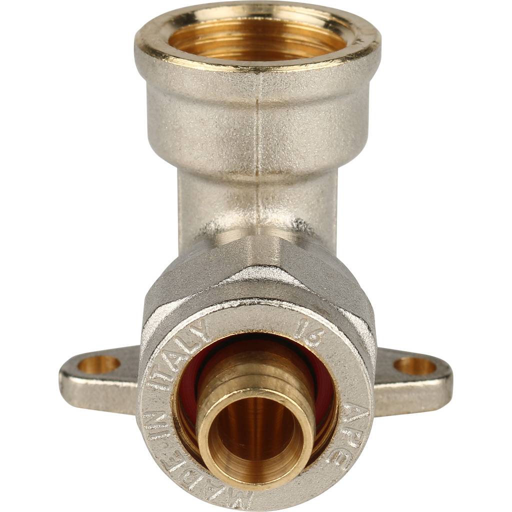 SFS-0008-001216 STOUT Угольник настенный с креплением 1/2"х16 для металлопластиковых труб винтовой