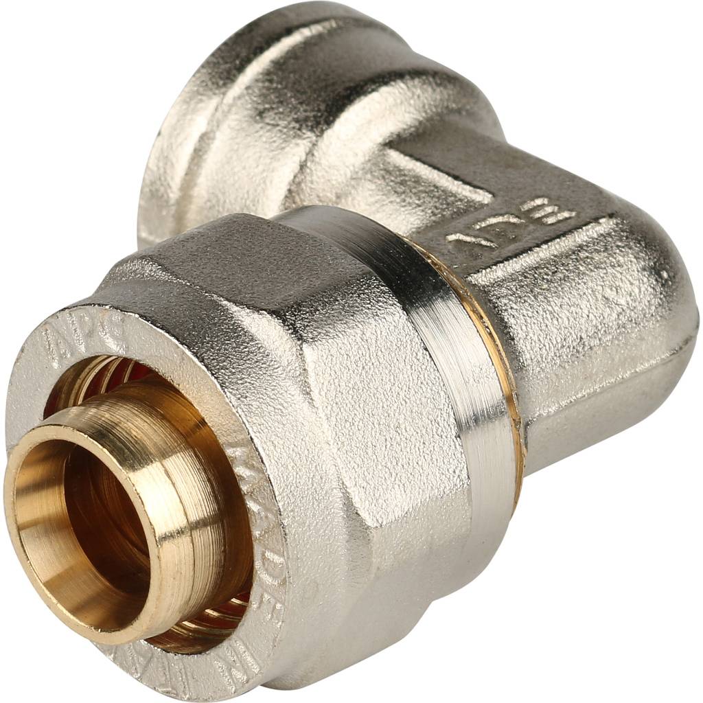 SFS-0007-001220 STOUT Угольник-переходник с внутренней резьбой 1/2"х20 для металлопластиковых труб винтовой