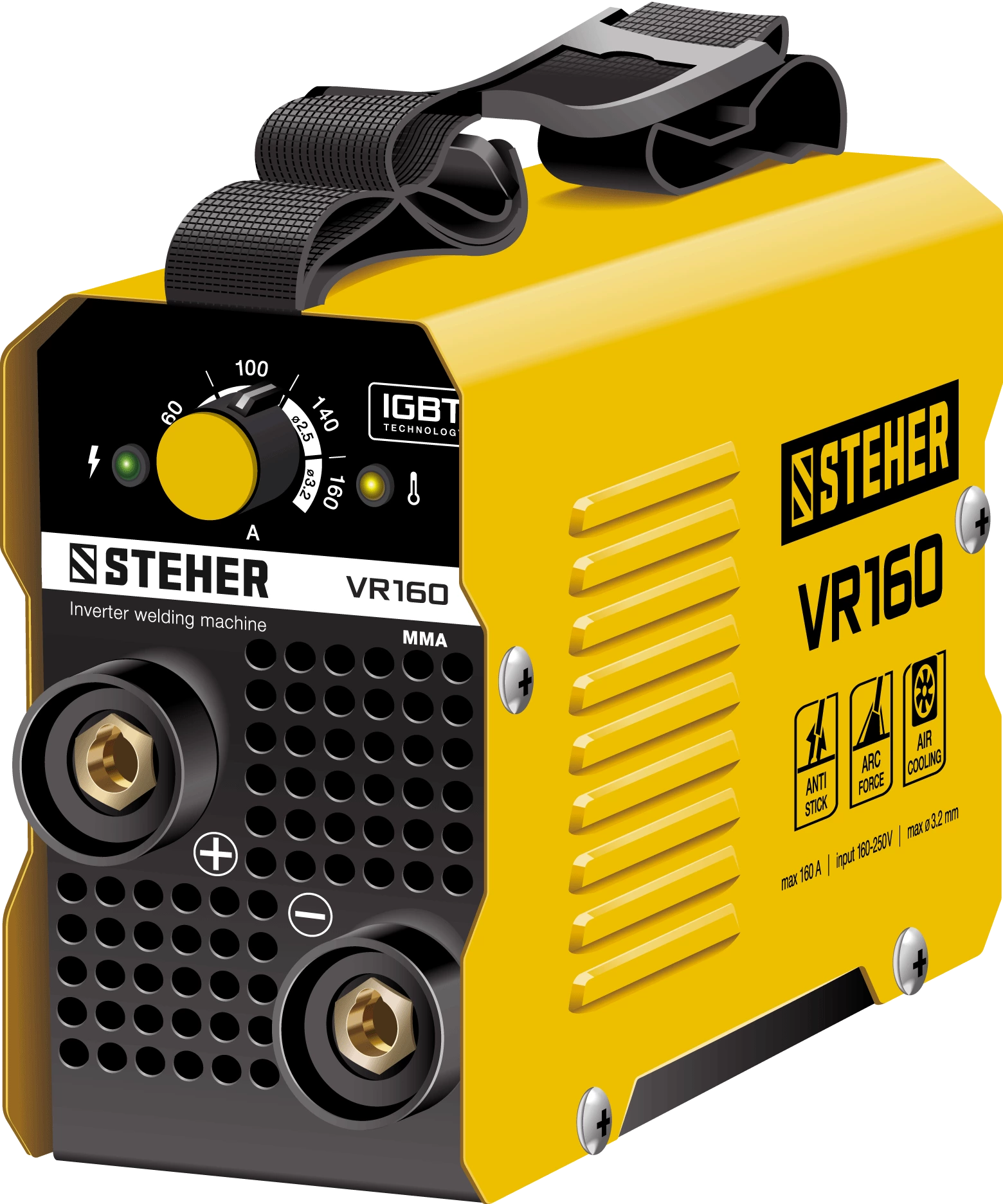 STEHER 160 А, ММА, сварочный аппарат инверторный VR-160