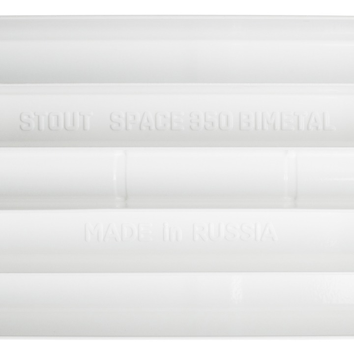 SRB-0310-035012 STOUT Space 350 12 секций радиатор биметаллический боковое подключение RAL9016