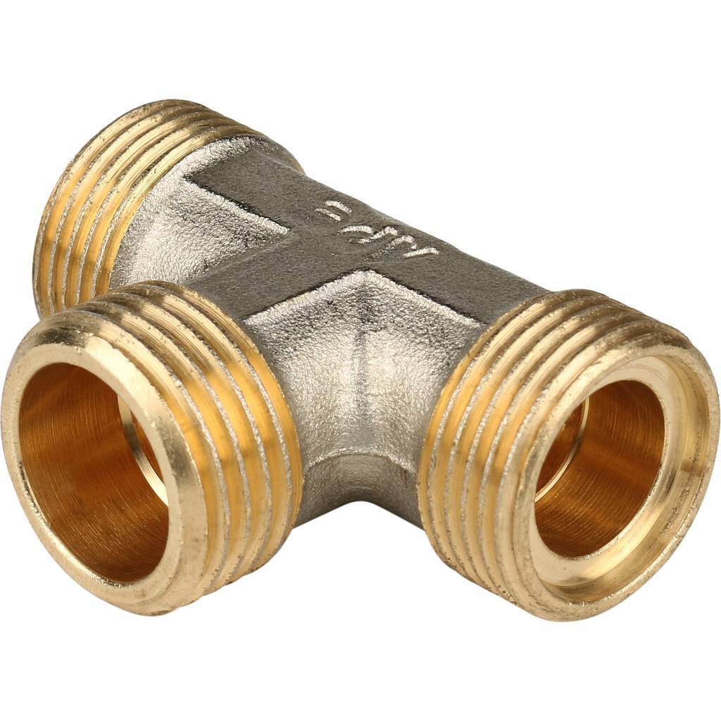 SFS-0011-001216 STOUT Тройник-переходник с наружной резьбой 1/2"х16 для металлопластиковых труб винтовой