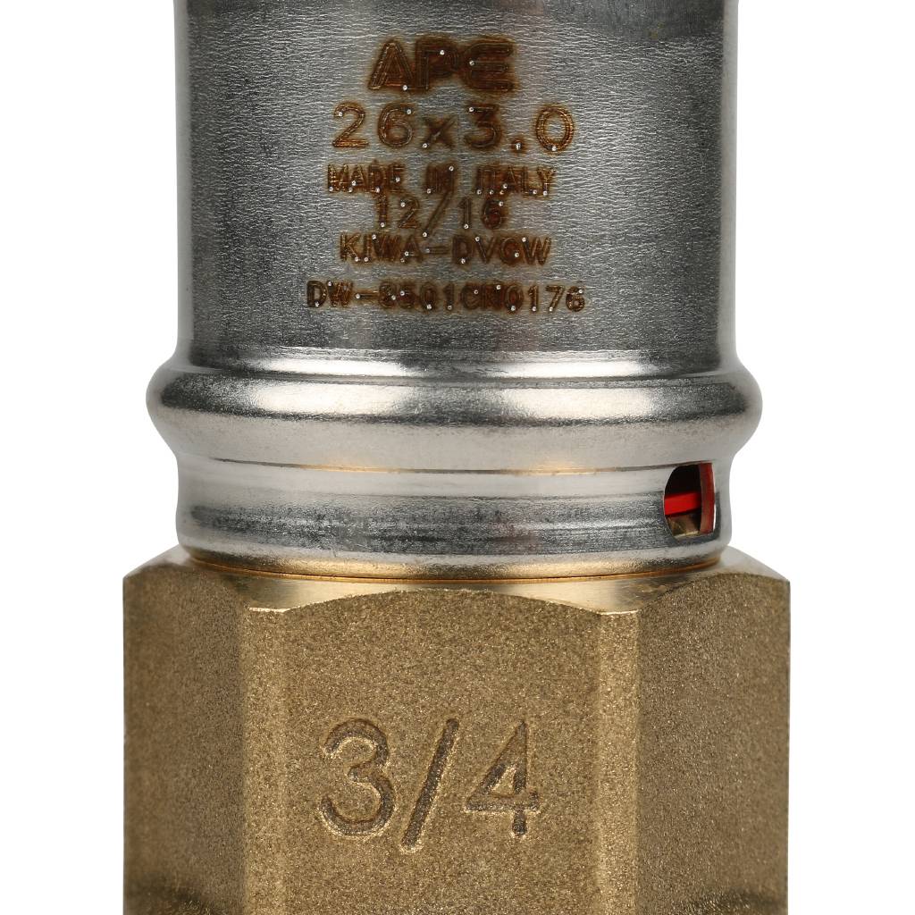 SFP-0002-003426 STOUT Переходник с внутренней резьбой 3/4"х26 для металлопластиковых труб прессовой