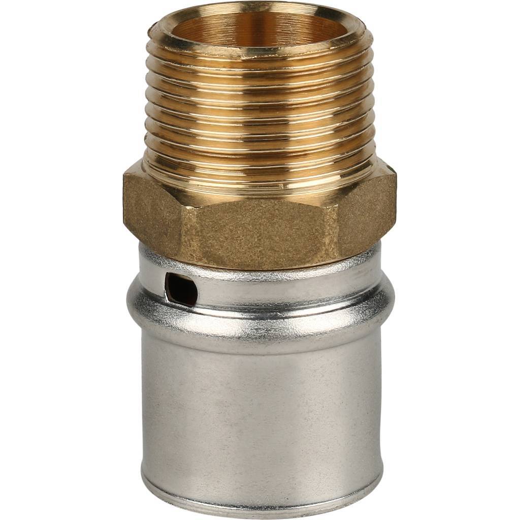 SFP-0001-003426 STOUT Переходник с наружной резьбой 3/4"х26 для металлопластиковых труб прессовой