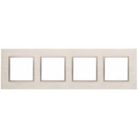 Рамка ЭРА 14-5204-04 на 4 поста, металл, Elegance, шампань+шампань Б0034560