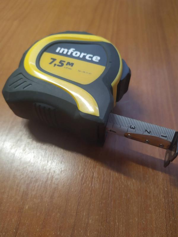 Inforce Рулетка 7,5x27мм с нейлоновой лентой и магнитным зацепом 06-11-47