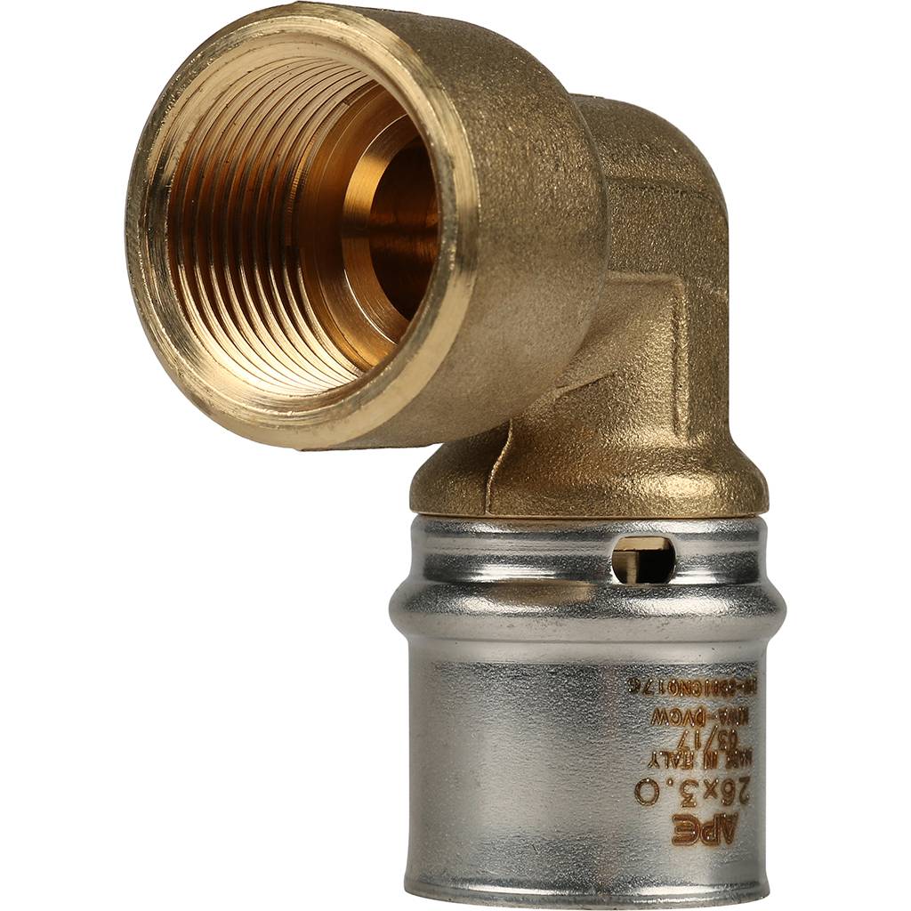SFP-0010-003426 STOUT Угольник-переходник с внутренней резьбой 3/4"х26 для металлопластиковых труб прессовой