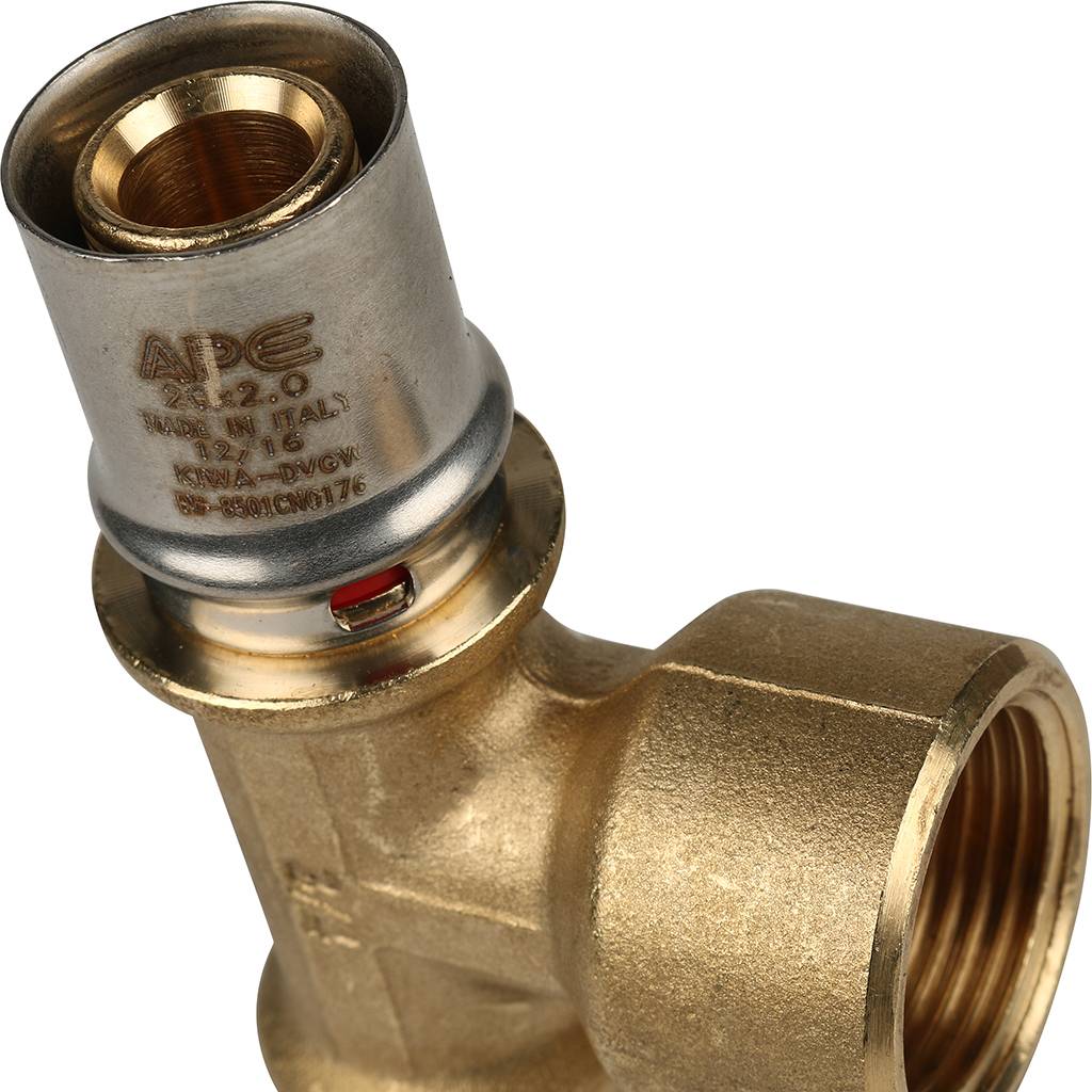 SFP-0007-003420 STOUT Тройник-переходник с внутренней резьбой 20х3/4"х20 для металлопластиковых труб прессовой