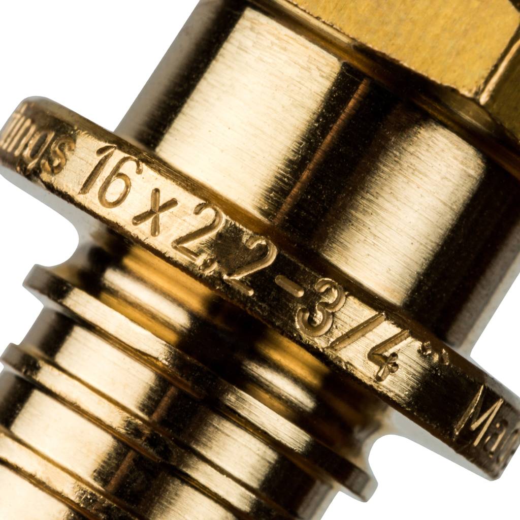 SFA-0001-001634 STOUT Переходник с наружной резьбой 16xR 3/4" для труб из сшитого полиэтилена аксиальный