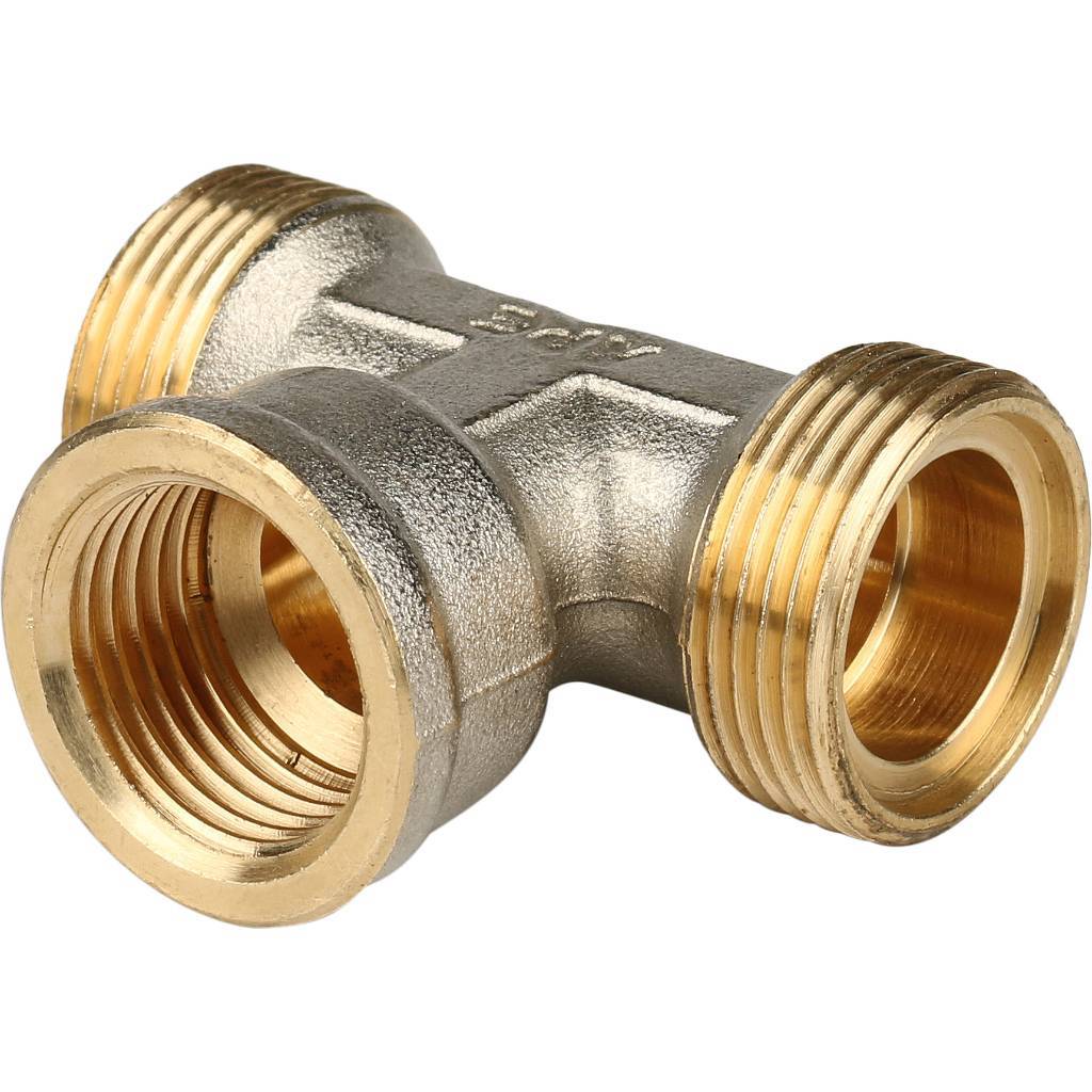 SFS-0012-001220 STOUT Тройник-переходник с внутренней резьбой 1/2"х20 для металлопластиковых труб винтовой