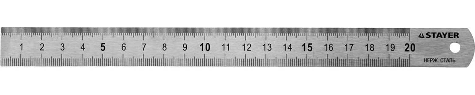 STAYER 0.2 м х 19 х 0.6 мм, линейка из нержавеющей стали 3427-020_z01
