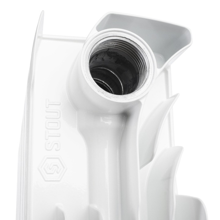 SRB-0310-050010 STOUT Space 500 10 секций радиатор биметаллический боковое подключение RAL9016