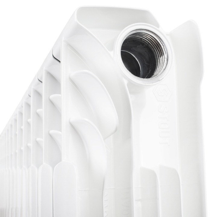 SRB-0310-050012 STOUT Space 500 12 секций радиатор биметаллический боковое подключение RAL9016