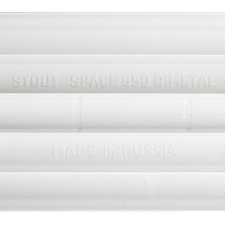 SRB-0310-035014 STOUT Space 350 14 секций радиатор биметаллический боковое подключение RAL9016