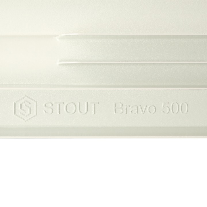 SRA-0110-050014 STOUT Bravo 500 14 секций радиатор алюминиевый боковое подключение RAL9010